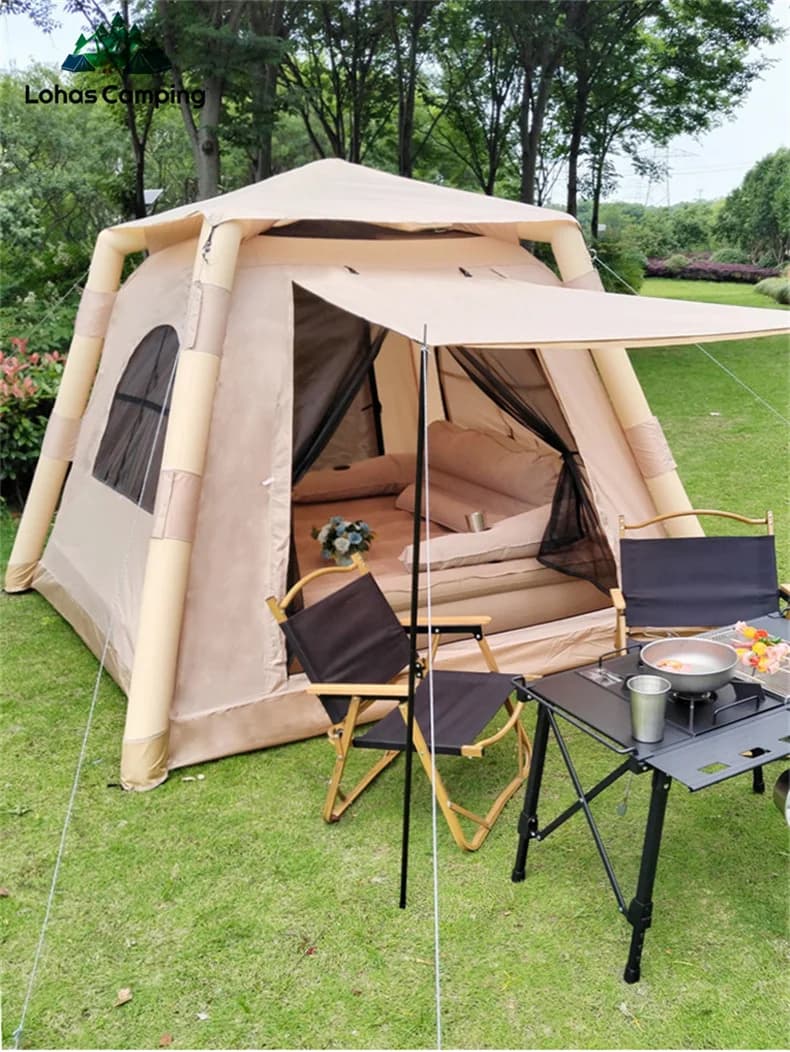 Lohascamping grande tente d'air de Camping pour 4-5 personnes abri d'air tente dôme randonnée famili