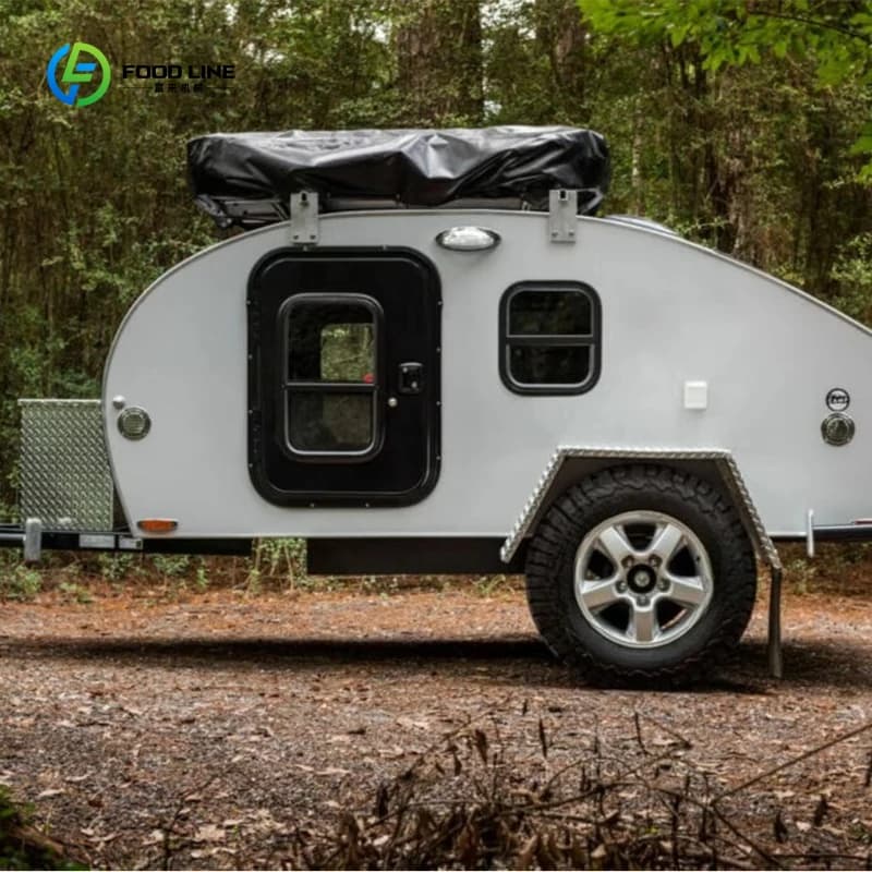 Remorque de camping personnalisée en forme de larme avec toit en toile intégré anti-moustiques 2026,