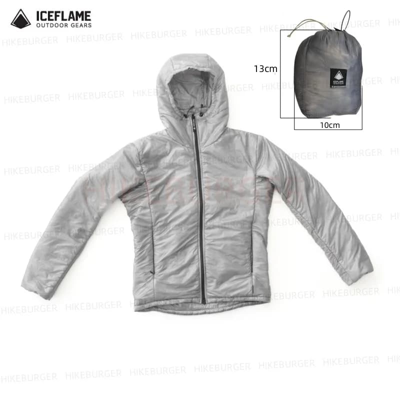 Ice Flame Clima Veste d'isolation dynamique en plein air ultraléger randonnée 7D Nylon Zip Jakcet ch