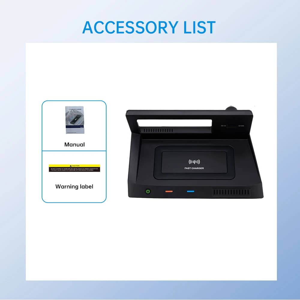Chargeur rapide 15W pour Volkswagen Tiguan, chargeur sans fil pour voiture, accessoires de voiture, 