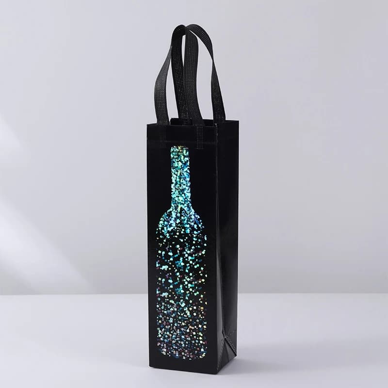 Sac à vin en tissu Non tissé, fourre-tout pour bouteille, sac de transport de vin rembourré, refroid