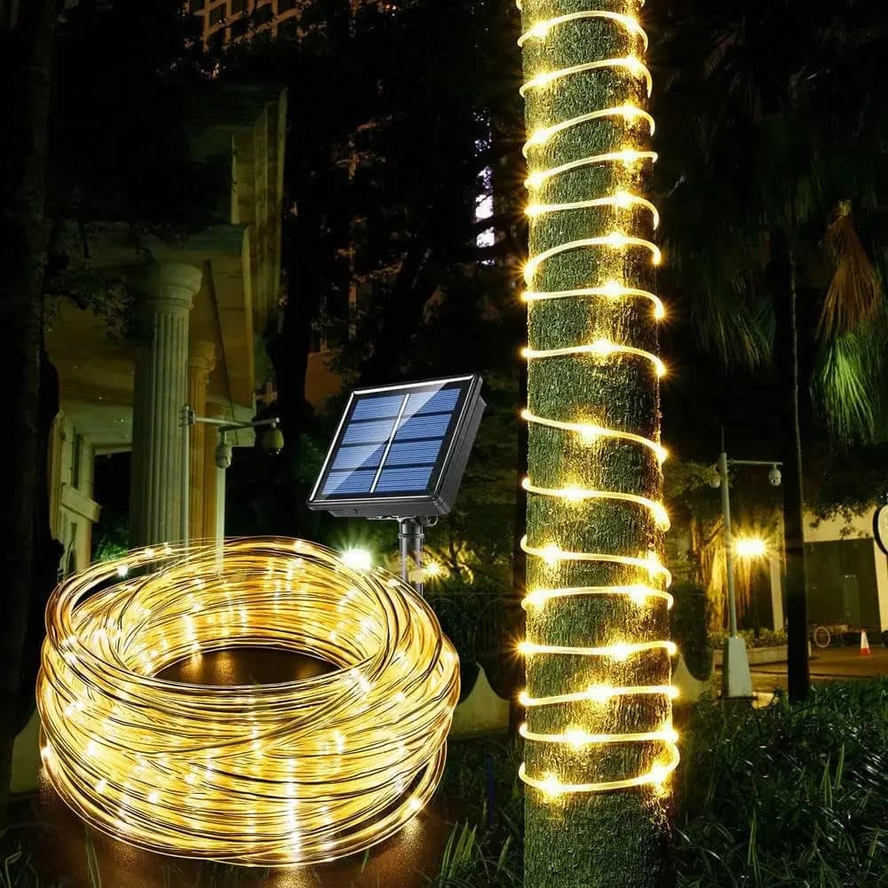 300LED corde solaire bande lumineuse extérieure étanche fée lumière cordes décor de noël pour jardin