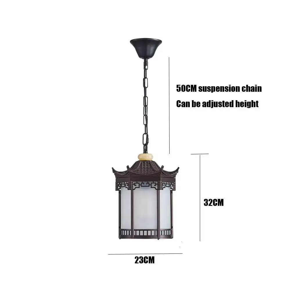 Lustre vintage en verre, suspension extérieure en forme de boule, lampe suspendue pour balcon, étanc