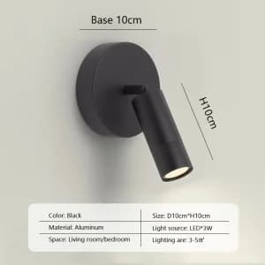 Applique murale LED moderne lampe de chevet pour couloir chambre hôtel nuit livre lampe réglable Rot