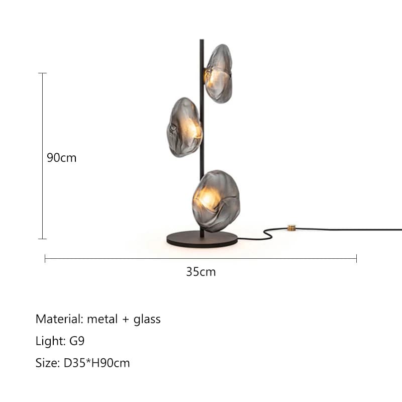 Lampadaire d'angle LED en verre moderne, lampe sur pied minimaliste, salon, hôtel, décoration d'inté