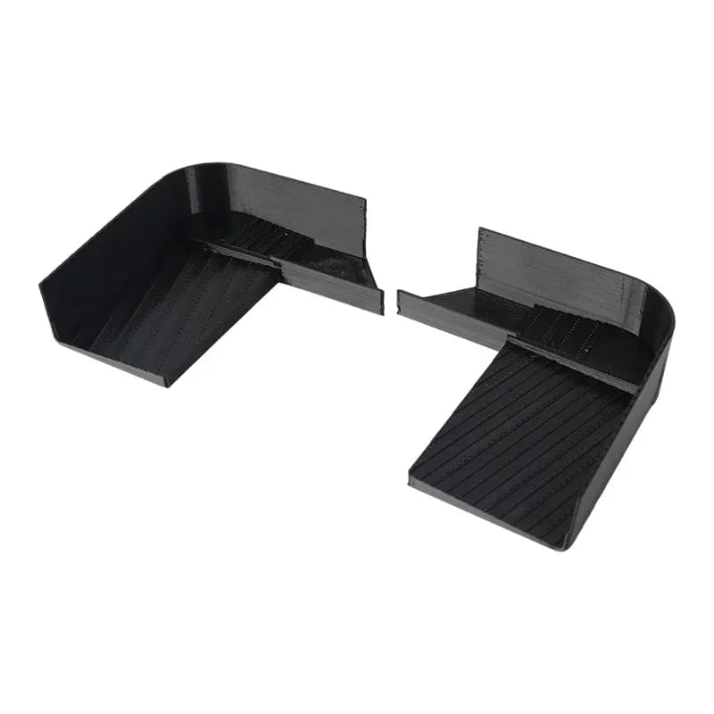 Une paire de canaux de drainage de toit pour Land Rover Defender 90/110, durables, avec déflecteurs
