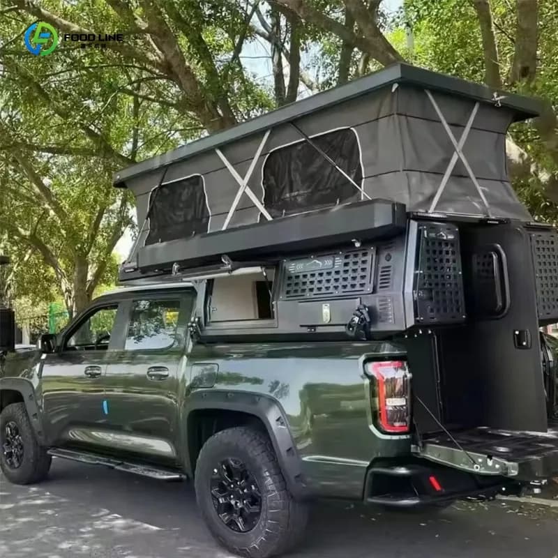 Tente de camping pliable sur le toit de camion, personnalisable, portable, pour extérieur