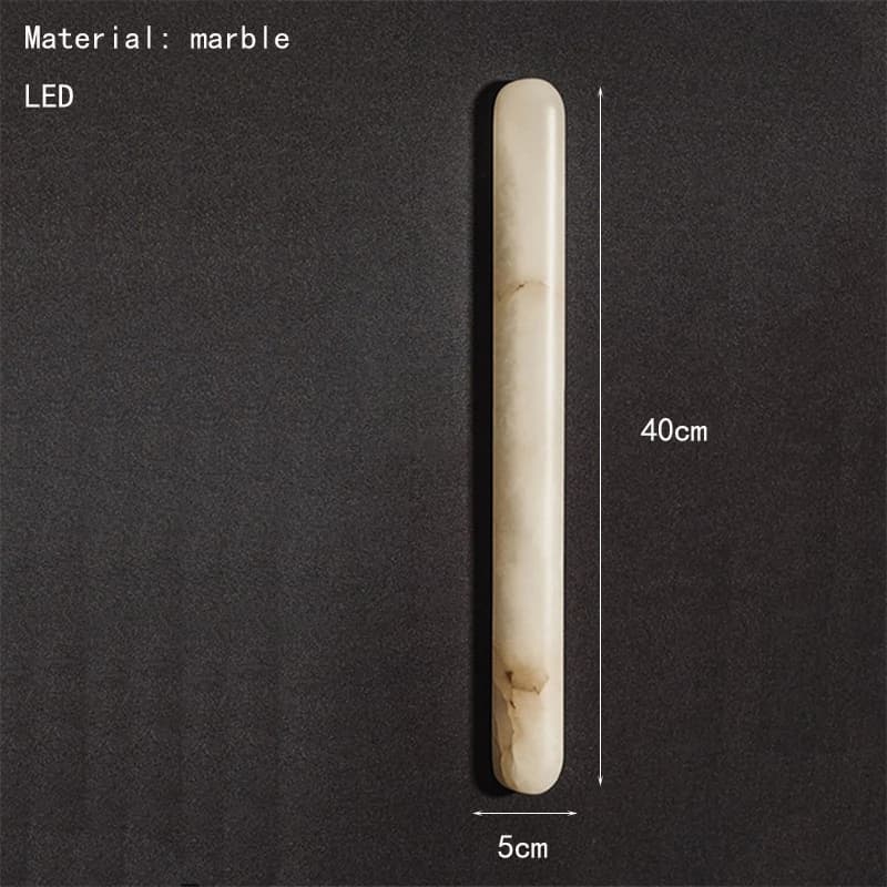 Applique murale LED en marbre naturel espagnol 40/60cm, luminaire décoratif pour la maison, le hall,