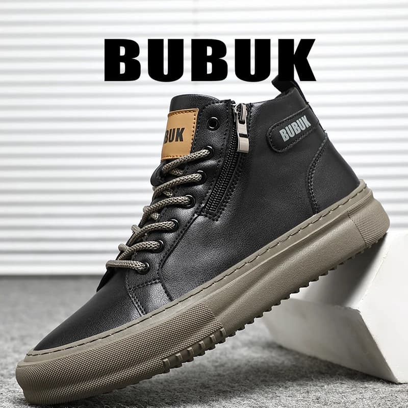 Bubuk Chaussures d'extérieur pour hommes, bottines mi-hautes tendance et confortables, adaptées à la
