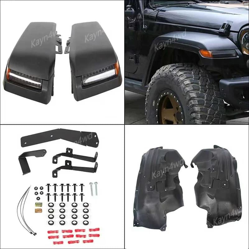 Accessoires extérieurs tout-terrain 4x4, kit de conversion JK vers JL, élargisseurs d'ailes avant av