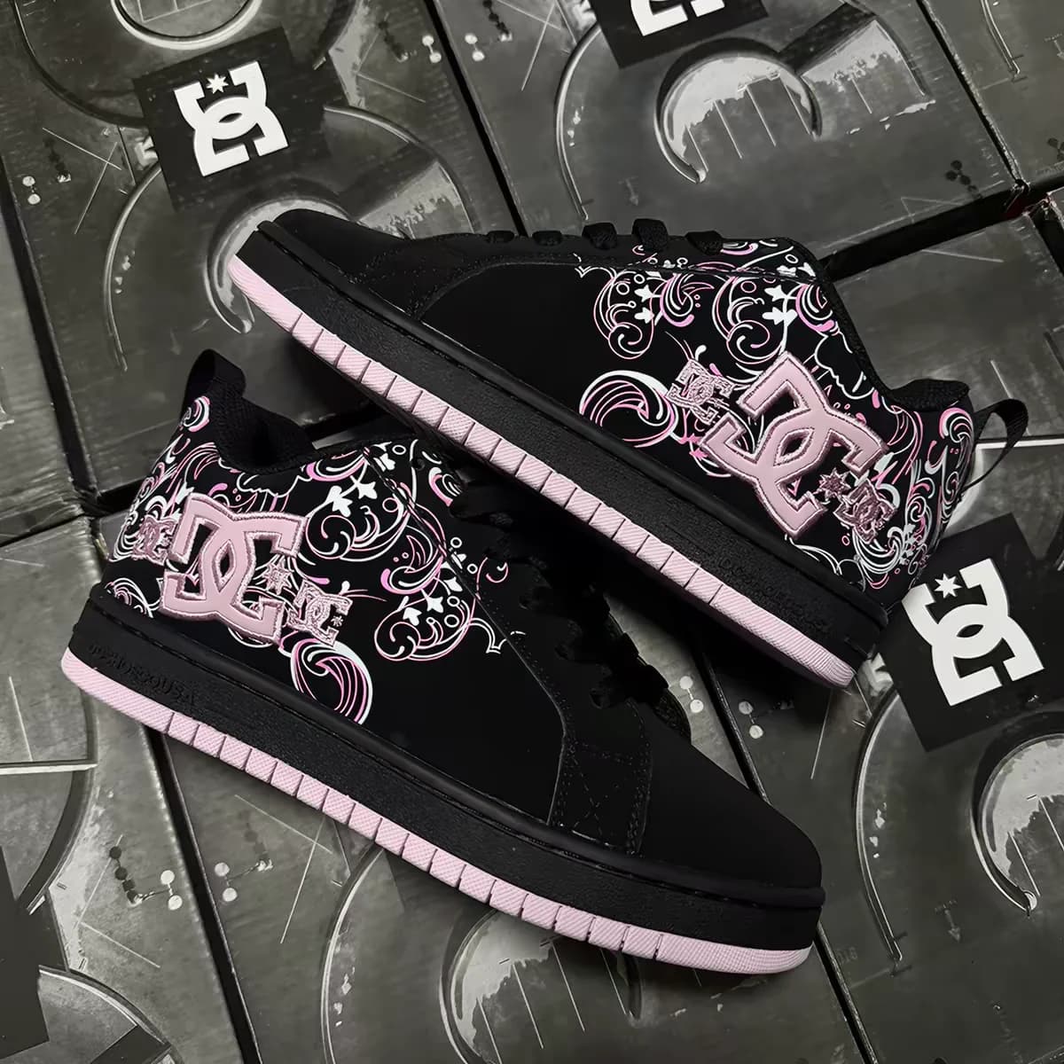 Chaussures de skate unisexes DC, baskets décontractées en cuir, chaussures de skate basses antidérap