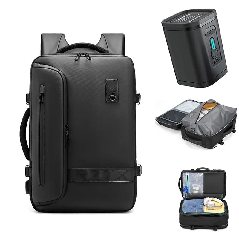 Voyage hommes sac à dos pour ordinateur portable étendu compression sous vide randonnée sac à dos US