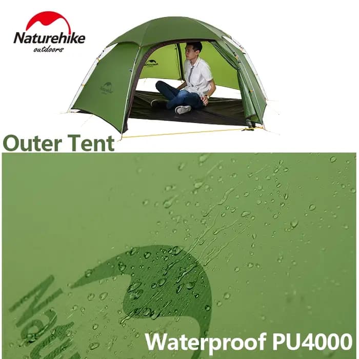 Natureifa-Tente de camping Cloud Patricia 2 personnes, ultralégère, portable, 4 saisons, étanche, fermeture éclair en T, double couche, trekking, randonnée