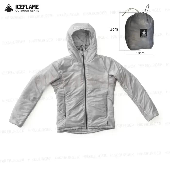 Ice Flame Clima Veste d'isolation dynamique en plein air ultraléger randonnée 7D Nylon Zip Jakcet ch