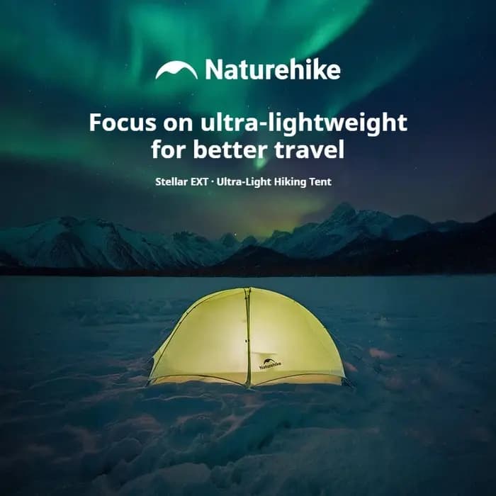 Tente de randonnée Naturehike Star Trail EXT 10D en nylon enduit de silicone ultra-léger, résistance aux intempéries niveau 7, résistance au vent, autoportante