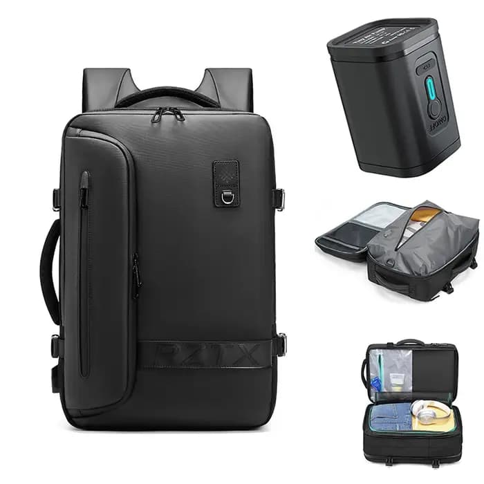 Voyage hommes sac à dos pour ordinateur portable étendu compression sous vide randonnée sac à dos US