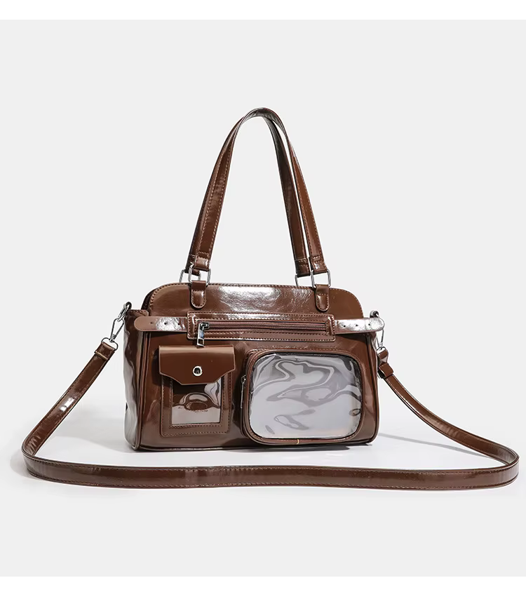 Sac bandoulière vintage 2026 pour femme, motif écossais foncé, grande capacité, pour trajets quotidi
