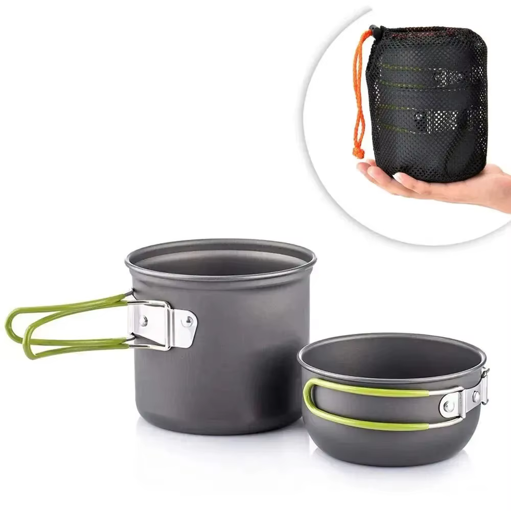 Ensemble de casseroles de camping ultralégères : Kit de cuisine de camping (Vaisselle de cuisine en 