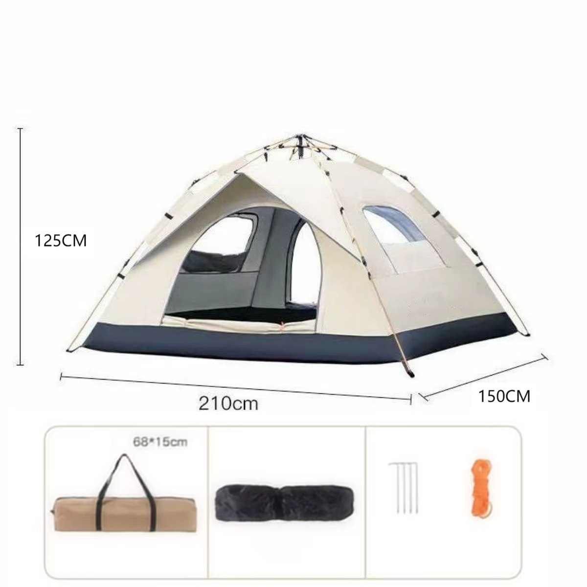 Tente de Camping pliante, Portable, étanche, résistante au soleil, automatique, installation facile,