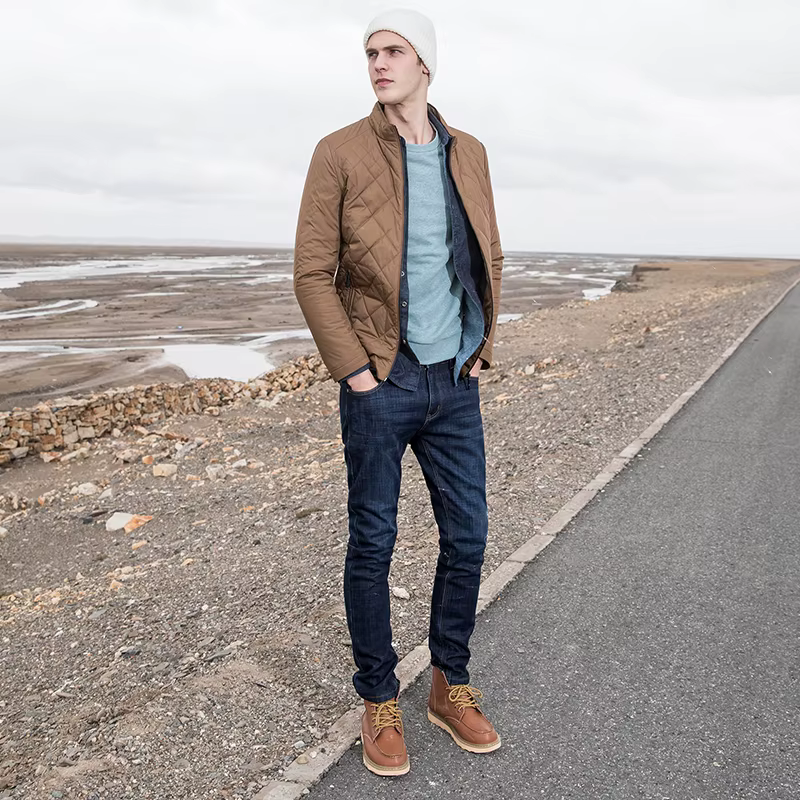 Pantalon de randonnée GOLDEN CAMEL pour homme – Micro-élastique, délavé, taille mi-haute, décontract