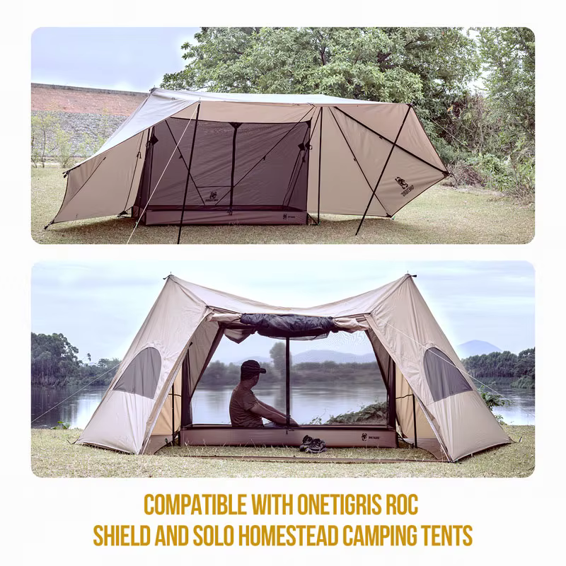 OneTigris – tente intérieure d'extérieur en maille, abri de Camping pour 1 personne, avec tente étan