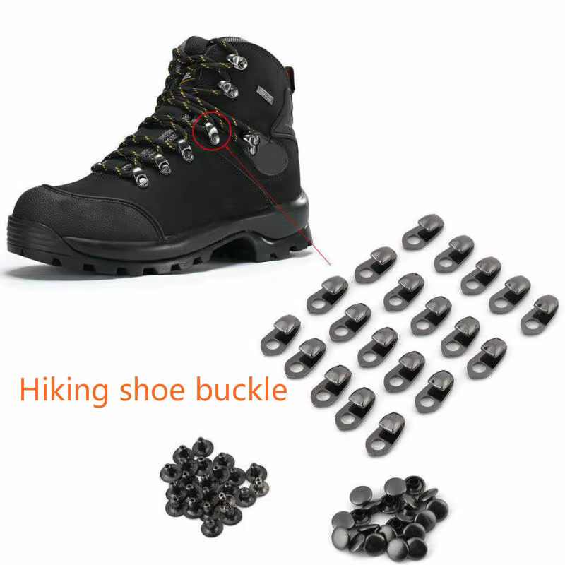 Crochets à lacets pour chaussures de vitesse, boucles avec nervures, bottes d'alpinisme, travail en 