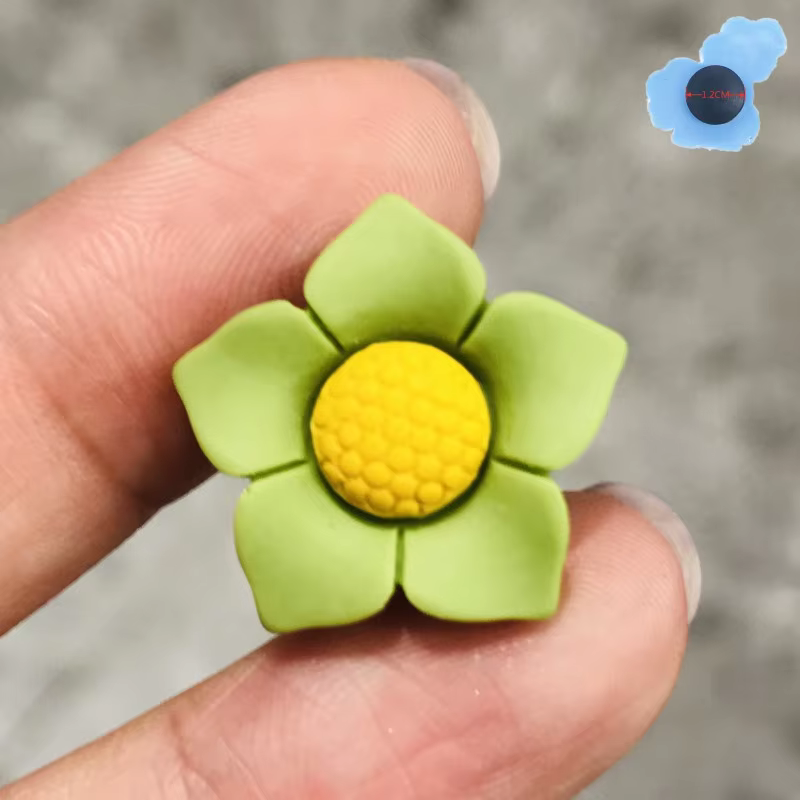 Breloques colorées pour chaussures, 1 pièce, tournesol, fleur, accessoires de chaussures de jardin,