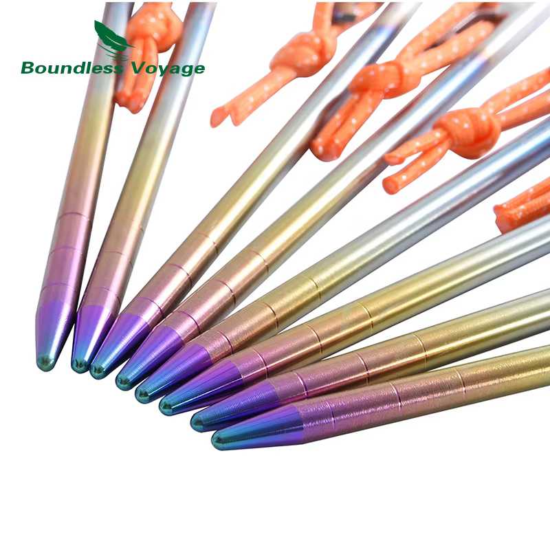 Boundless Voyage-Piquets de tente de camping en alliage de titane, piquets rapides, voyage en plein 