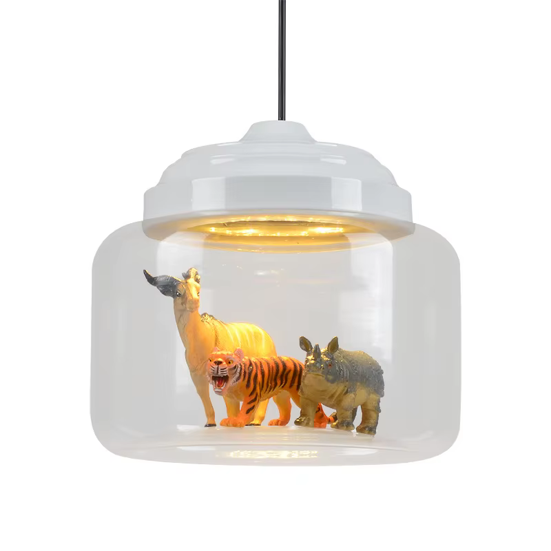 Lampe suspendue nordique Led en forme d'animal mignon, luminaire décoratif d'intérieur, idéal pour u
