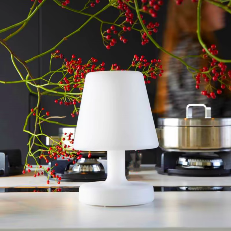 Lampe de table LED extérieure avec télécommande, lumière à intensité variable, charge USB, lanternes