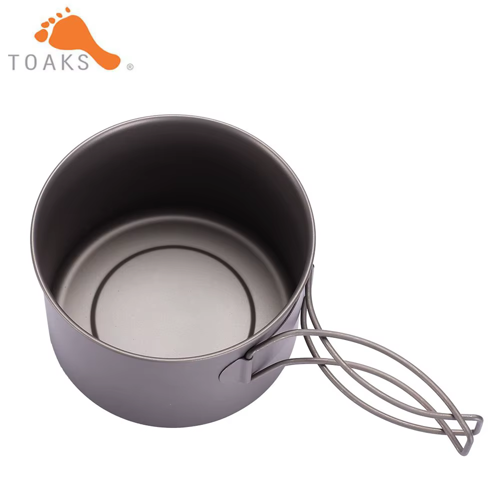 TOAKS – bol de Camping en titane avec poignée pliante, vaisselle légère et Portable de 550ml