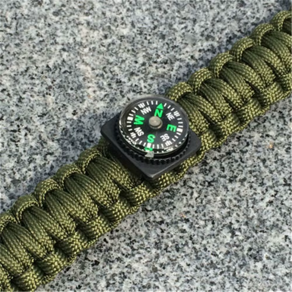 Bracelet coulissant avec boussole de 20mm, 2 pièces, pour montre-bracelet de survie paracorde