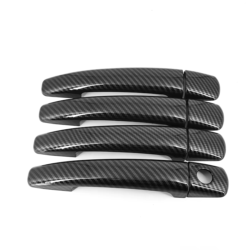 Pour Peugeot 3008 2009-2013 accessoire en fibre de carbone motif poignée de porte de voiture couvre 