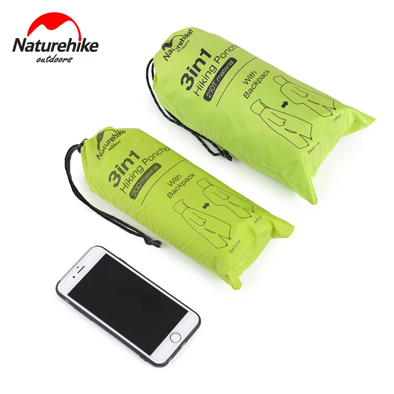 Naturehike – veste de pluie imperméable 3 en 1, imperméable multifonction 210T 20D, vêtements de plu