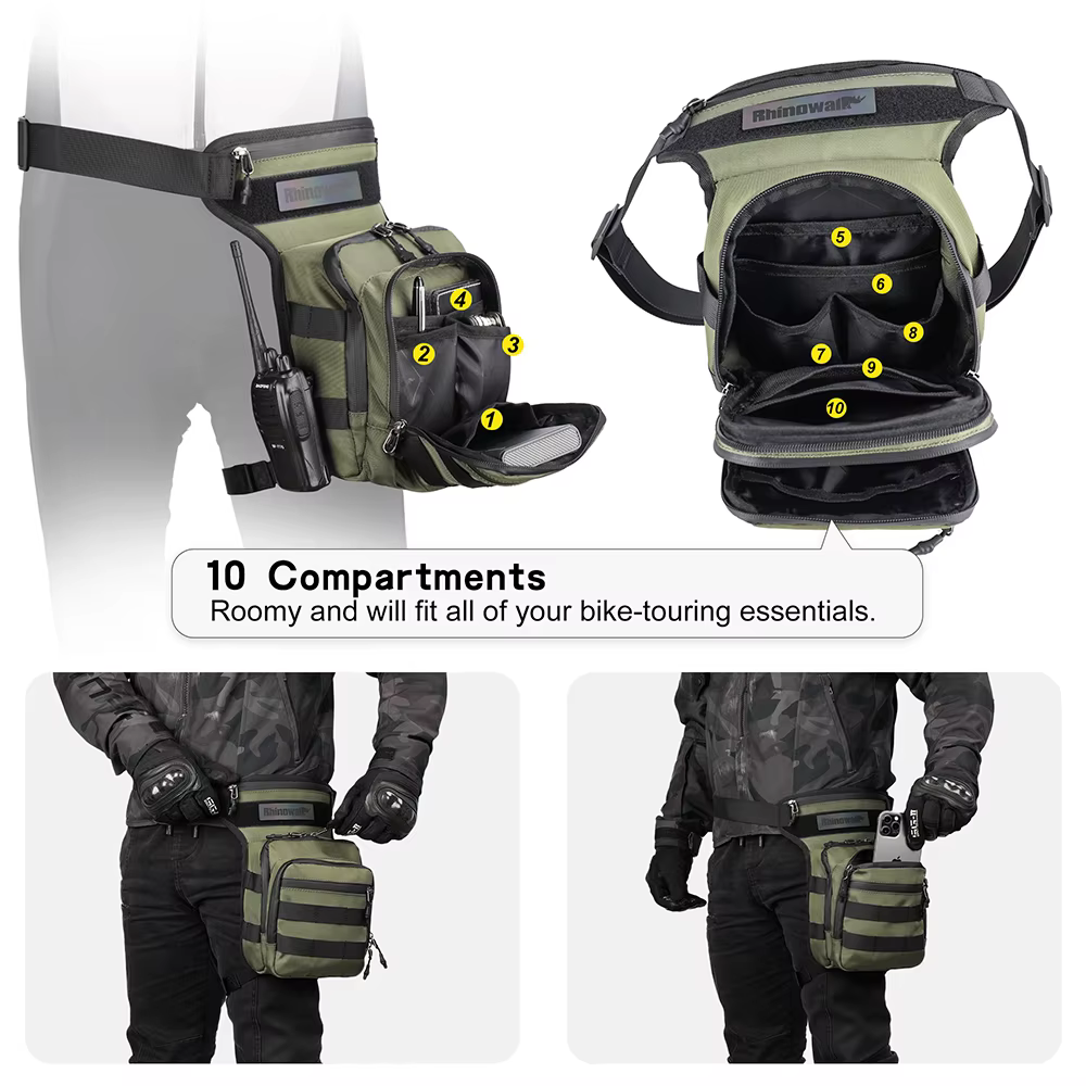 Rhinowalk – sac de jambe pour téléphone portable/portable, sac de voyage, grande taille 3l