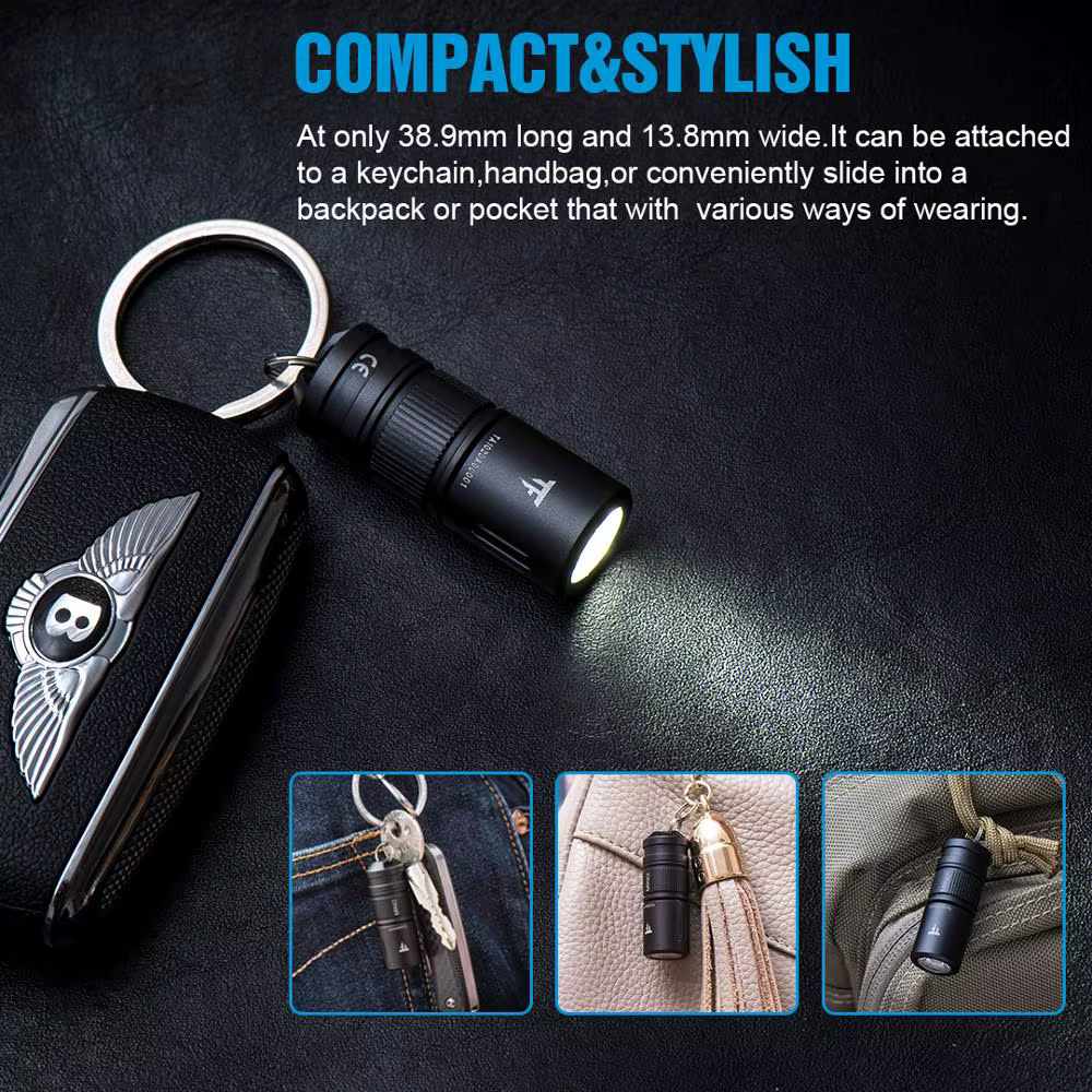 Trustfire Mini2 Mini lampe de poche LED Rechargeable porte-clés alimenté par Usb 250 Lumens lampe de