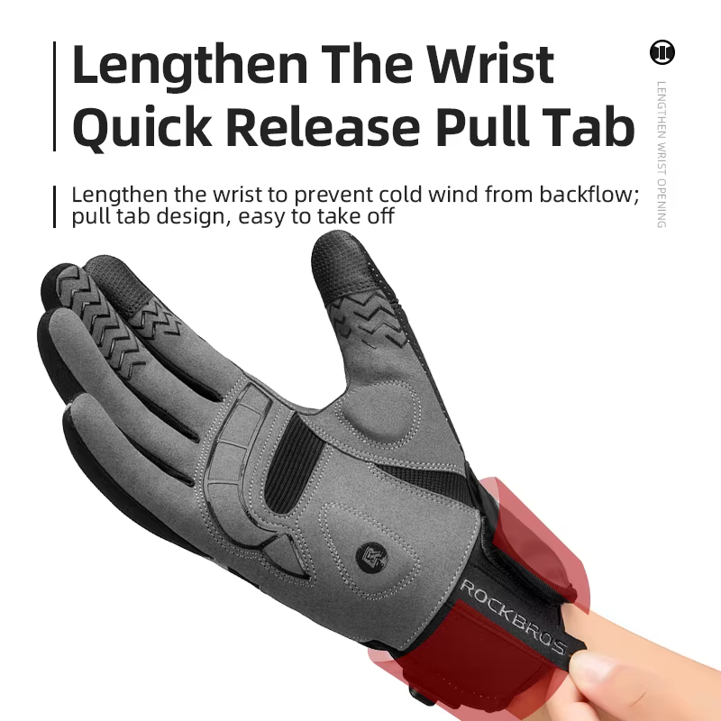 ROCKBROS gant d'hiver chauffant gants de cyclisme USB gants de Ski électriques rechargeables écran t