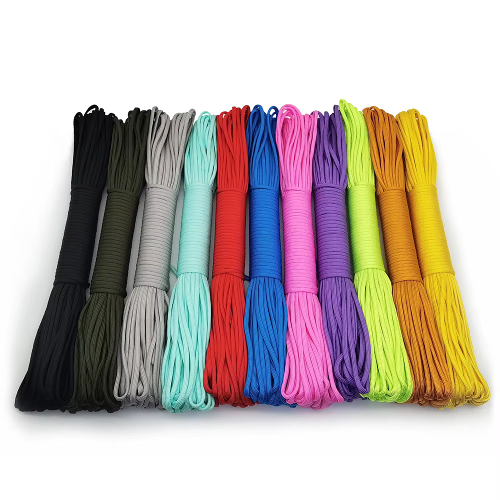 Paracorde à 7 noyaux de support, 4 tailles Dia.4mm, pour survie, Parachute, lanière, Camping, escala