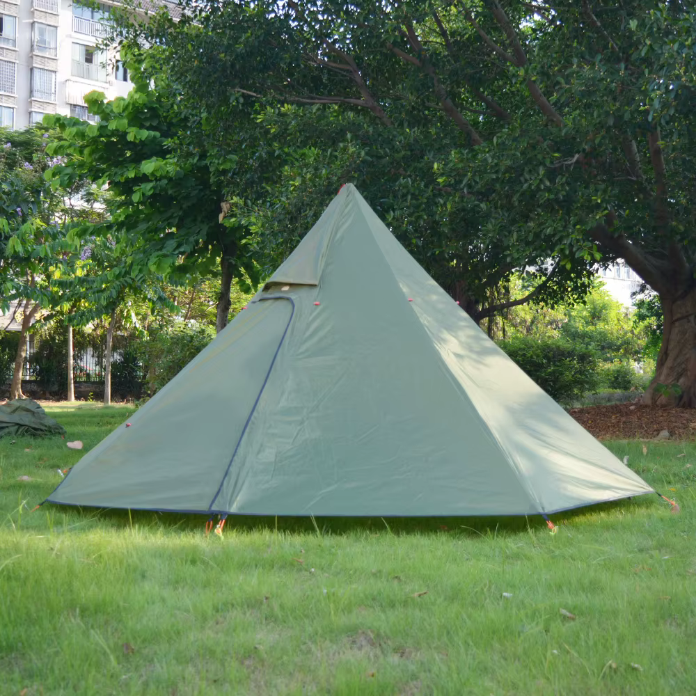 Té de Camping en plein air ultraléger, tente pyramide Silnylon étanche, grande tente sans tige, sac