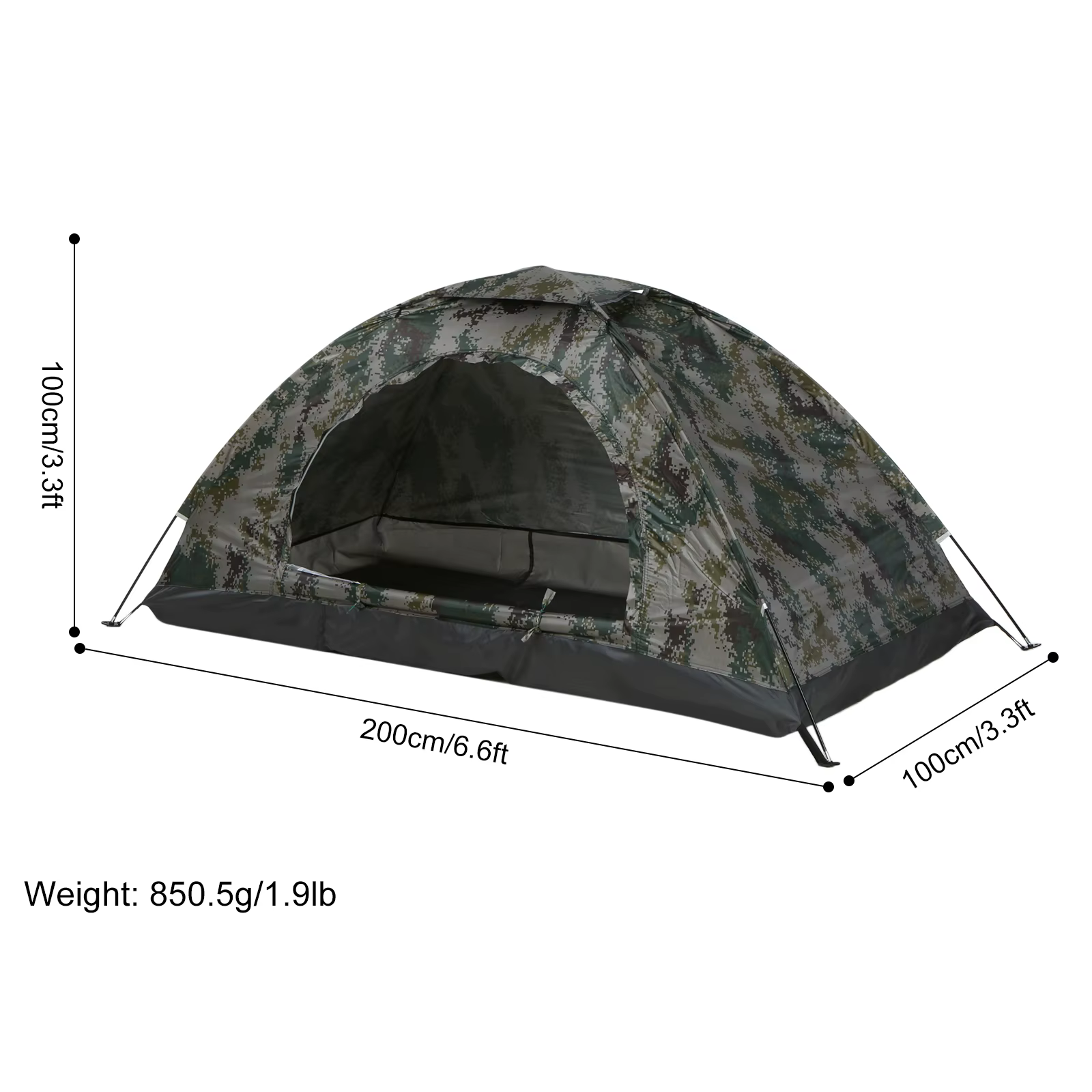 Tomshoo – tente de Camping ultralégère pour 1/2 personnes, monocouche, Portable, randonnée, revêteme