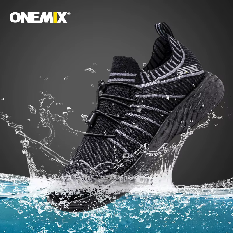 ONEMIX chaussures de course imperméables pour hommes respirant léger femmes formation marche baskets