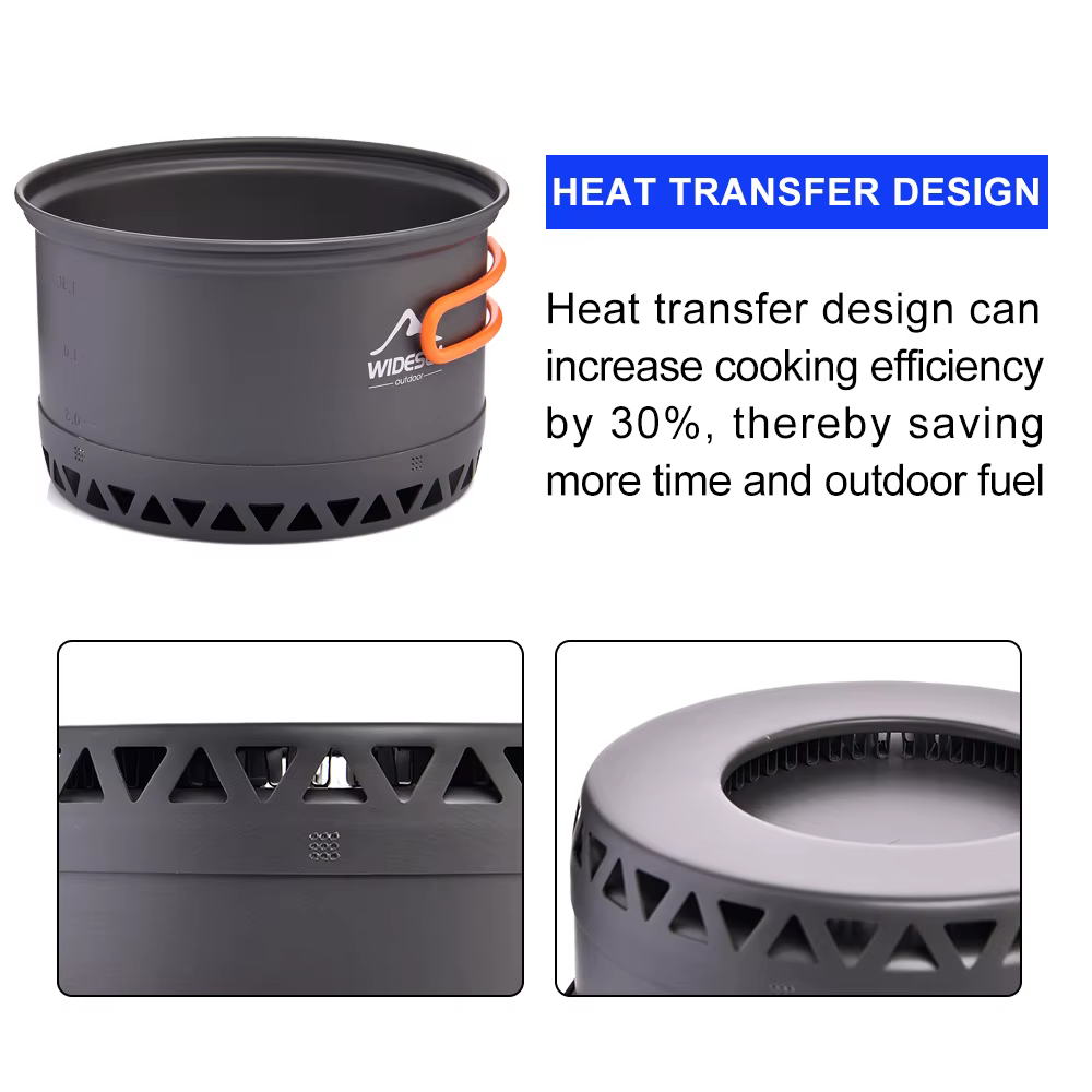 Widesea – ustensiles de cuisine de Camping 2,3 l, ensemble de casseroles de cuisine en plein air, cu
