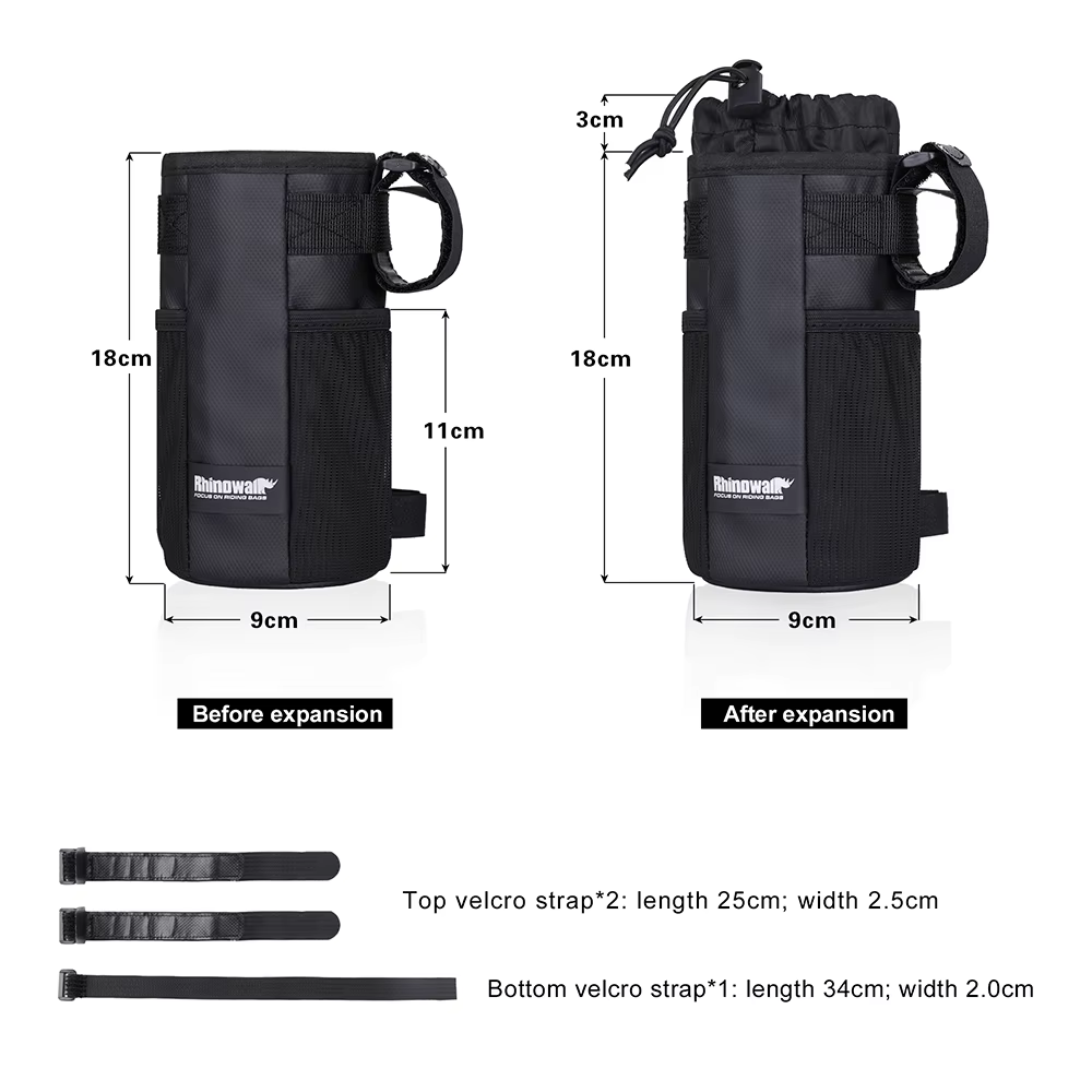 Rhinowalk sac de vélo cyclisme bouteille d'eau porte-bouteille, vtt vélo isolé sac de bouilloire, gu