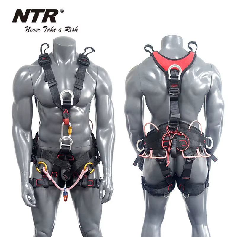 Ceinture de sécurité professionnelle pour l'alpinisme complet, équipement de survie pour l'escalade,