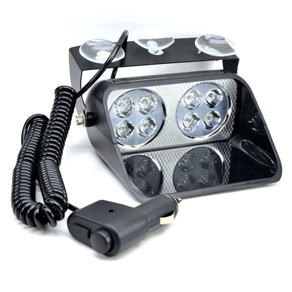 Lumières stroboscopiques à ventouse pour voiture, feux de police, feux anti-brouillard à iode, feux