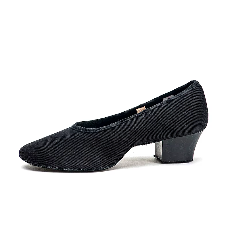 Sansha-Chaussures d'Enseignant en Toile et Daim pour Femme et Fille, Talon Bas, Semelle Extérieure e