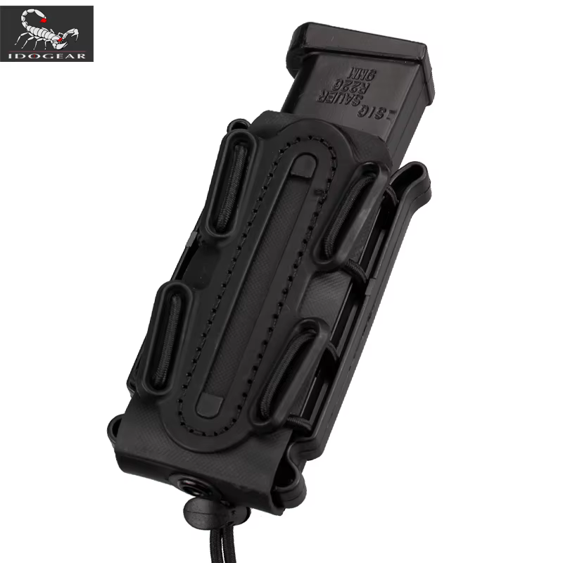 IDOGEAR Pochettes pour chargeurs 9 mm Astmag avec clip ceinture, pochette MOLLE en plastique, sac So