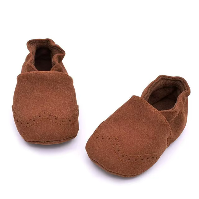 Chaussures en cuir nubuck pour bébé,souliers pour enfant, nouveau-né, garçon, fille, mocassins, seme
