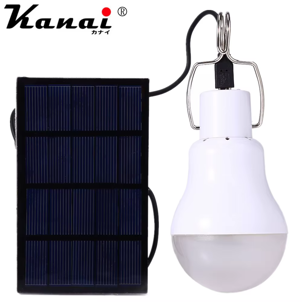 Ampoule LED solaire portable, 15W, 62, lampe à énergie solaire, éclairage à panneau solaire, lampe d