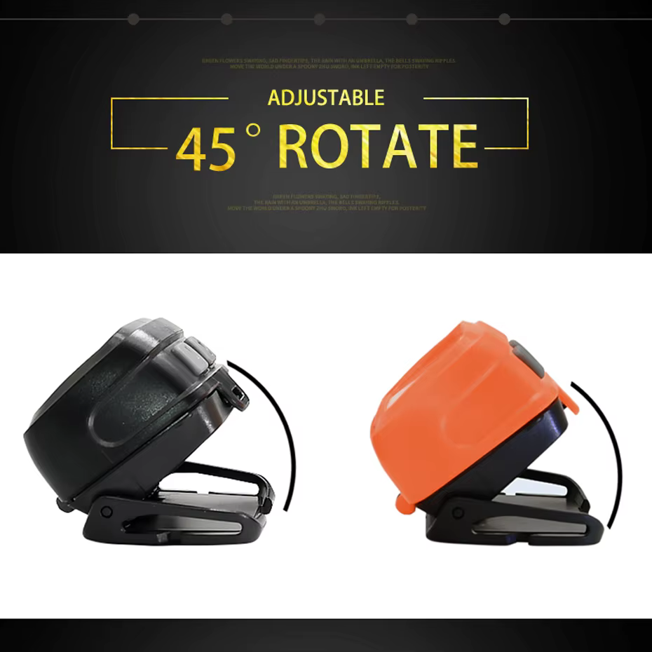 SOLOLANDOR Mini lampe frontale 200LM LED étanche IPX4 AAA phare rouge vert 6 Modes lampe frontale st